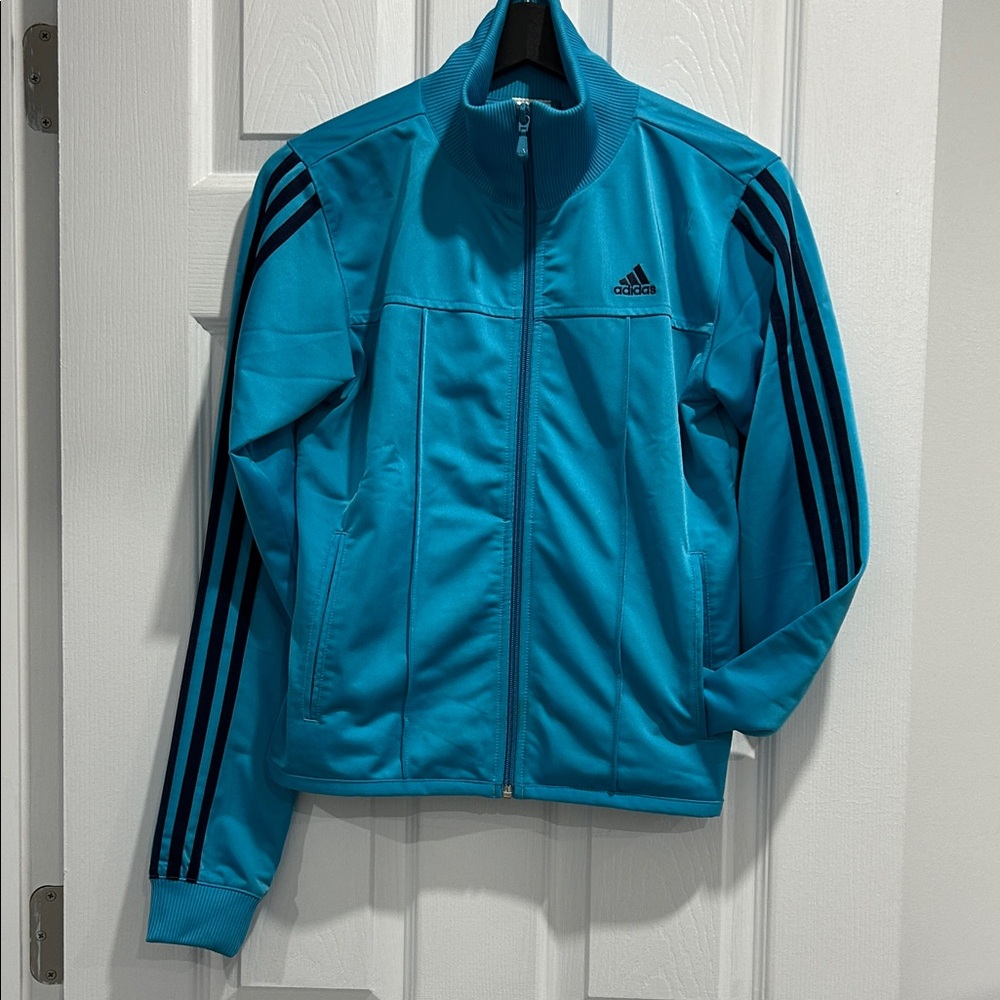 ADIDAS Y2K Teal/Navy Zip-Up Jacket